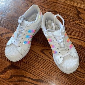Excellent condition 💕 adidas white & iridescent Adidas Sneaker